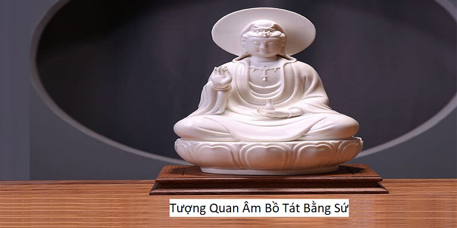 Tượng Quan Âm Bồ Tát Bằng Sứ